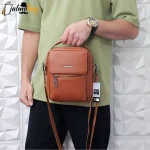 کیف دستی دوشی چرم خارجی ضد خش مدل ورزشی جیبی - تصویر 6