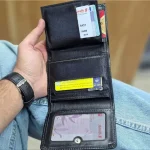کیف پول چرم مردانه سه لت چرم اصل گاوی - تصویر 7