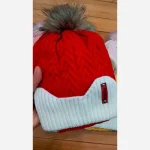 ست کلاه و شال رینگی بافت بچه گانه داخل خز مناسب 1 تا 4 سال - تصویر 4