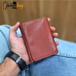 کیف پول چرم مردانه سه لت چرم اصل گاوی - تصویر 4