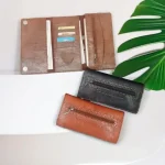 کیف پول و موبایل چرم سه لت مدل عطارد دست دوز با چرم خارجی درجه یک - تصویر 8