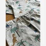 ست تیشرت و شلوار راحتی پسرانه طرح دایناسور برند نکست جنس نخ پنبه - تصویر 4