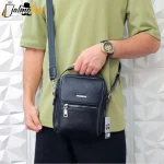کیف دستی دوشی چرم خارجی ضد خش مدل ورزشی جیبی - تصویر 3