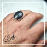 انگشتر حدید صینی مردانه طرح نیزه - تصویر 2