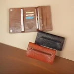کیف پول و موبایل چرم سه لت مدل عطارد دست دوز با چرم خارجی درجه یک - تصویر 7
