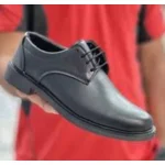 ست کفش مردانه مدل رویال و کمربند چرم صنعتی مشکی - تصویر 8