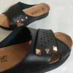 صندل طبی زنانه نگین دار مشکی با کفی آناتومیک و زیره ضد لغزش - تصویر 2